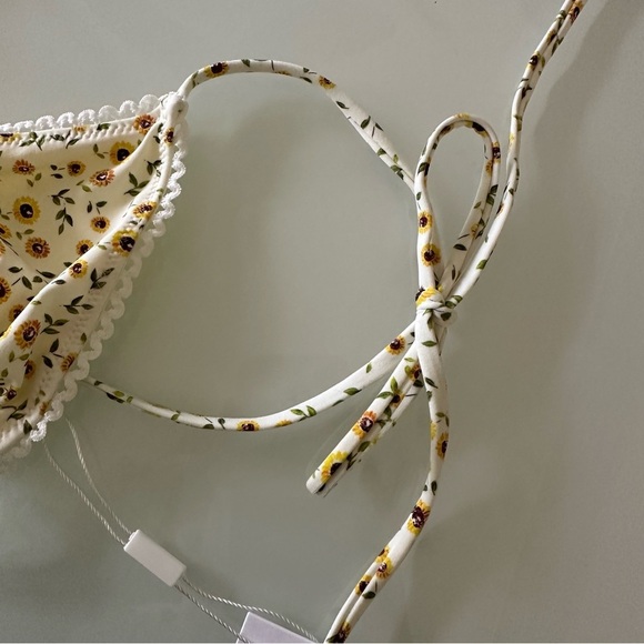NWT Solid and Striped x Revolve The Parker Bikini Top Sunflower boho Medium - Picture 4 of 7